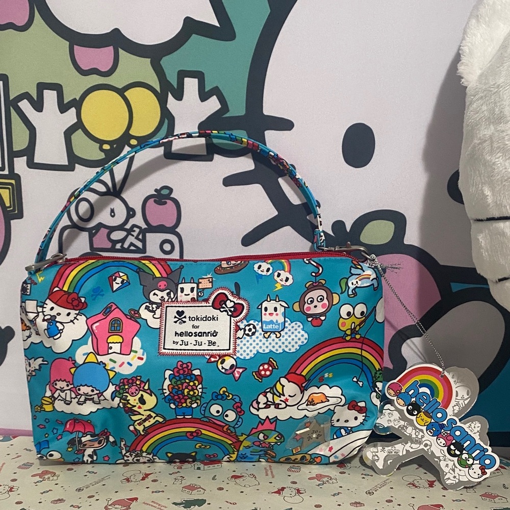 NEW Jujube Tokidoki x Hello Sanrio Blue short strap style handbag